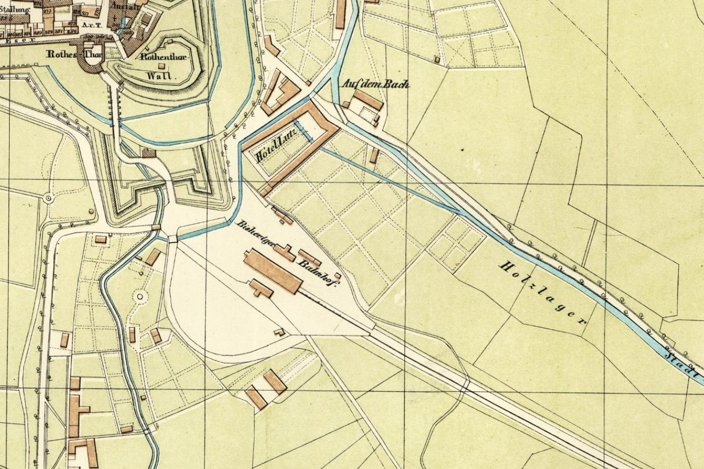 Auszug Wenng 1846 Bahnhof Rotes Tor