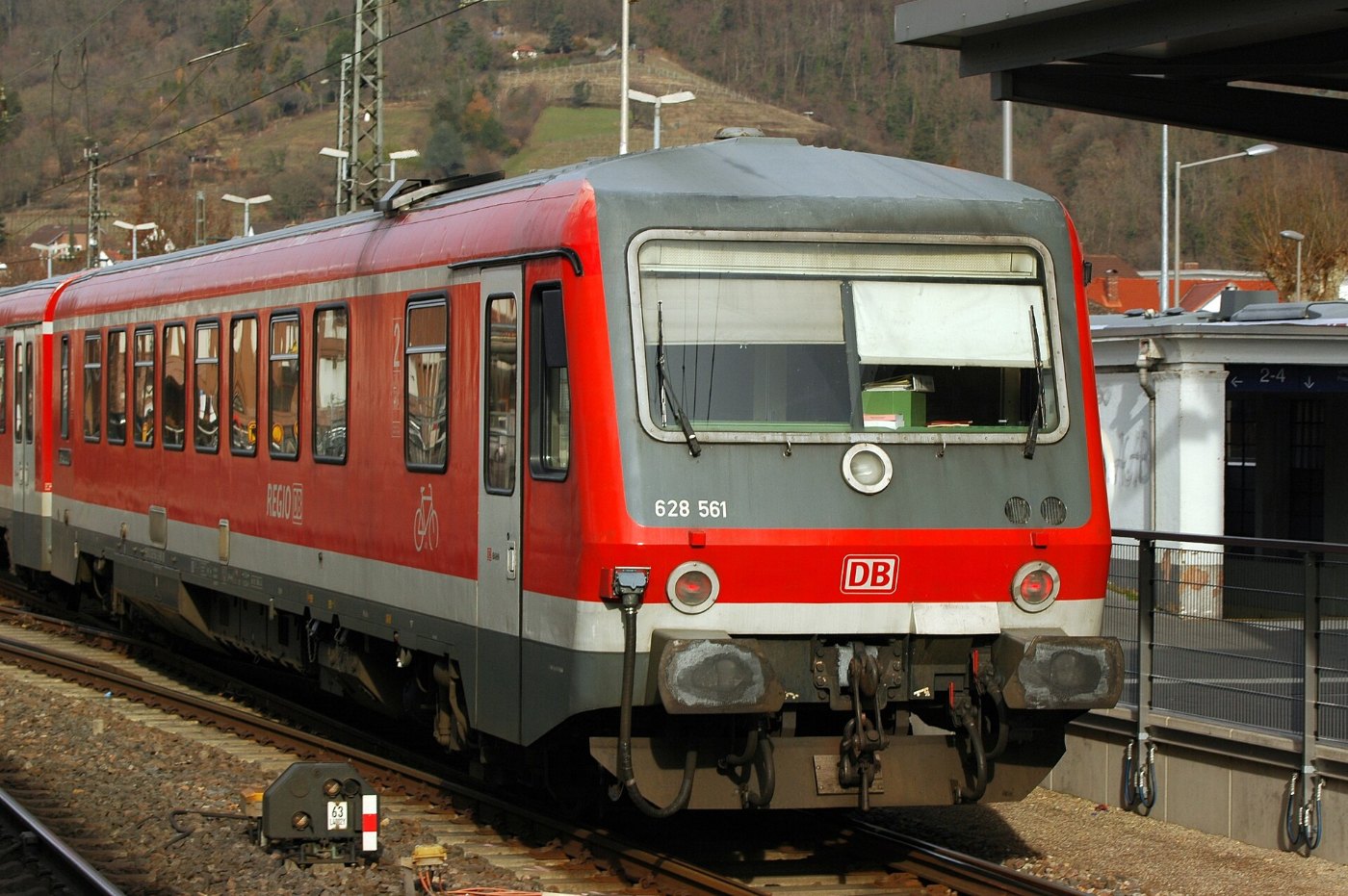 Bahnhof Weinheim DB Baureihe 628 4 628 561 2019 02 13 14 42 25