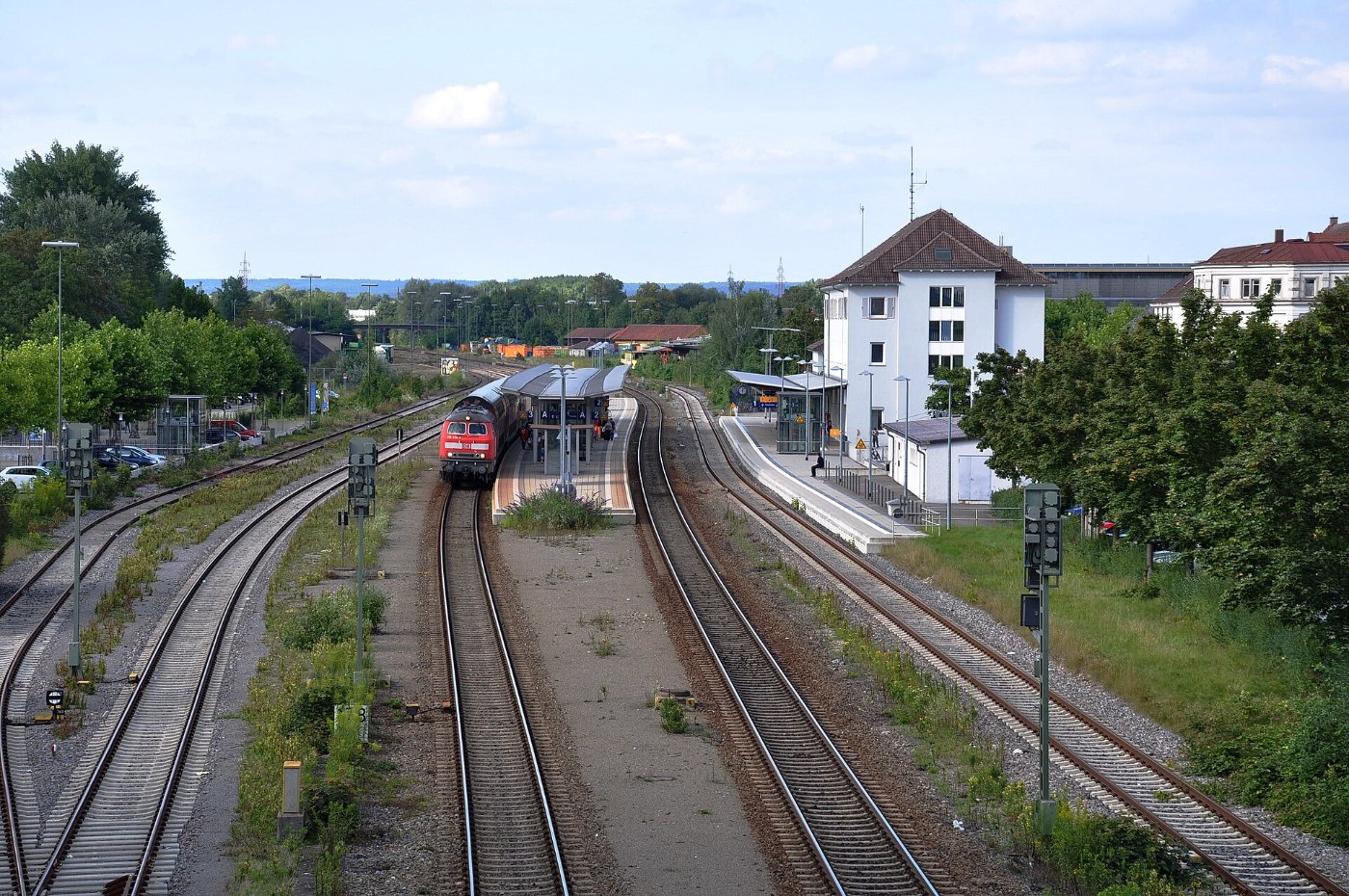Ravensburg Bahnhof von der Brücke 2
