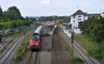Ravensburg Bahnhof von der Brücke 3