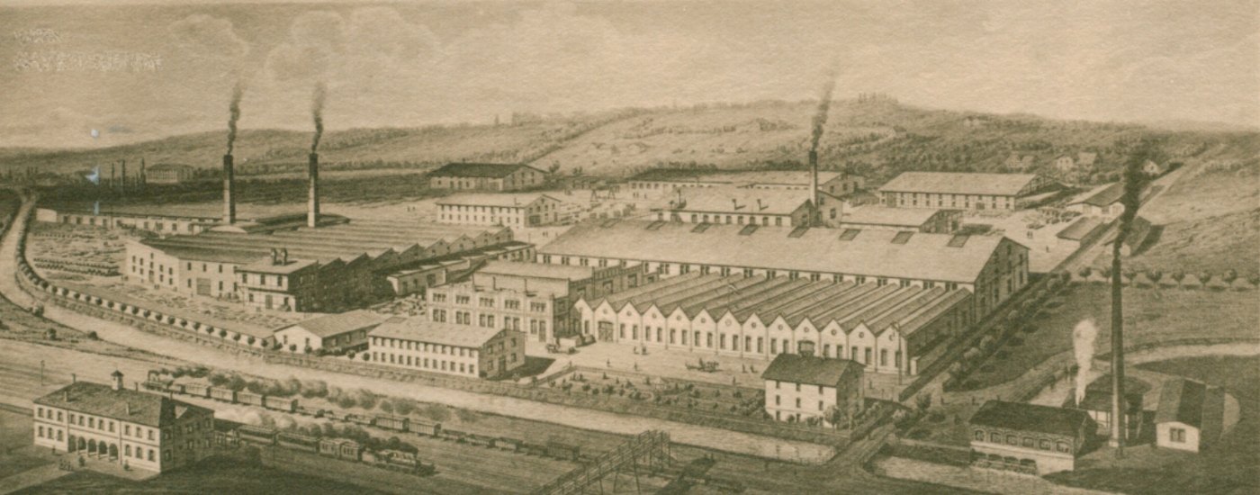 Escher Wyss mit Bahnhof Ravensburg c1870