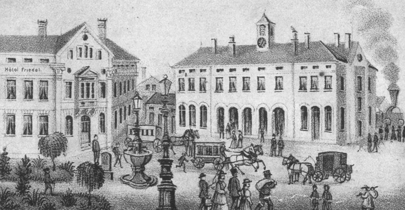 Joseph Bayer Ravensburg Bahnhof um1860