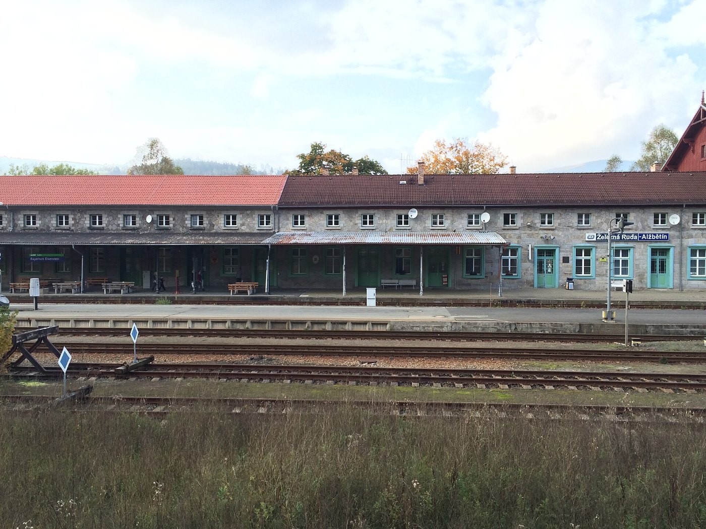 Bayerisch Eisenstein Bahnhof Železná Ruda 2014 a
