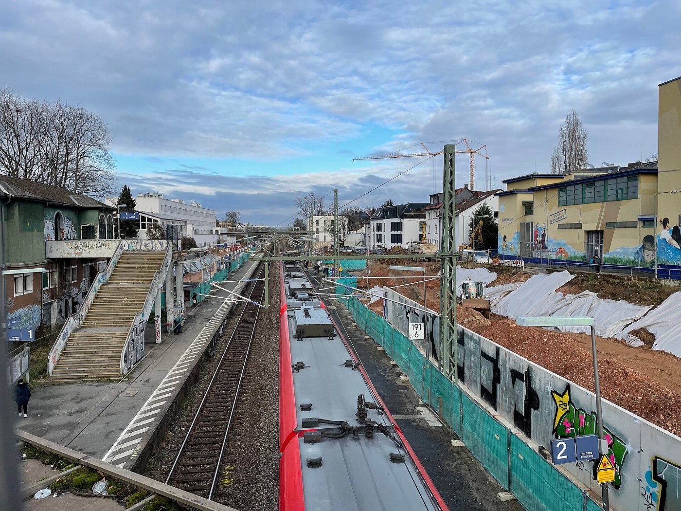 Main Weser Bahn, S6 (S Bahn Rhein Main), Eschersheim, Bahnhof Eschershei
