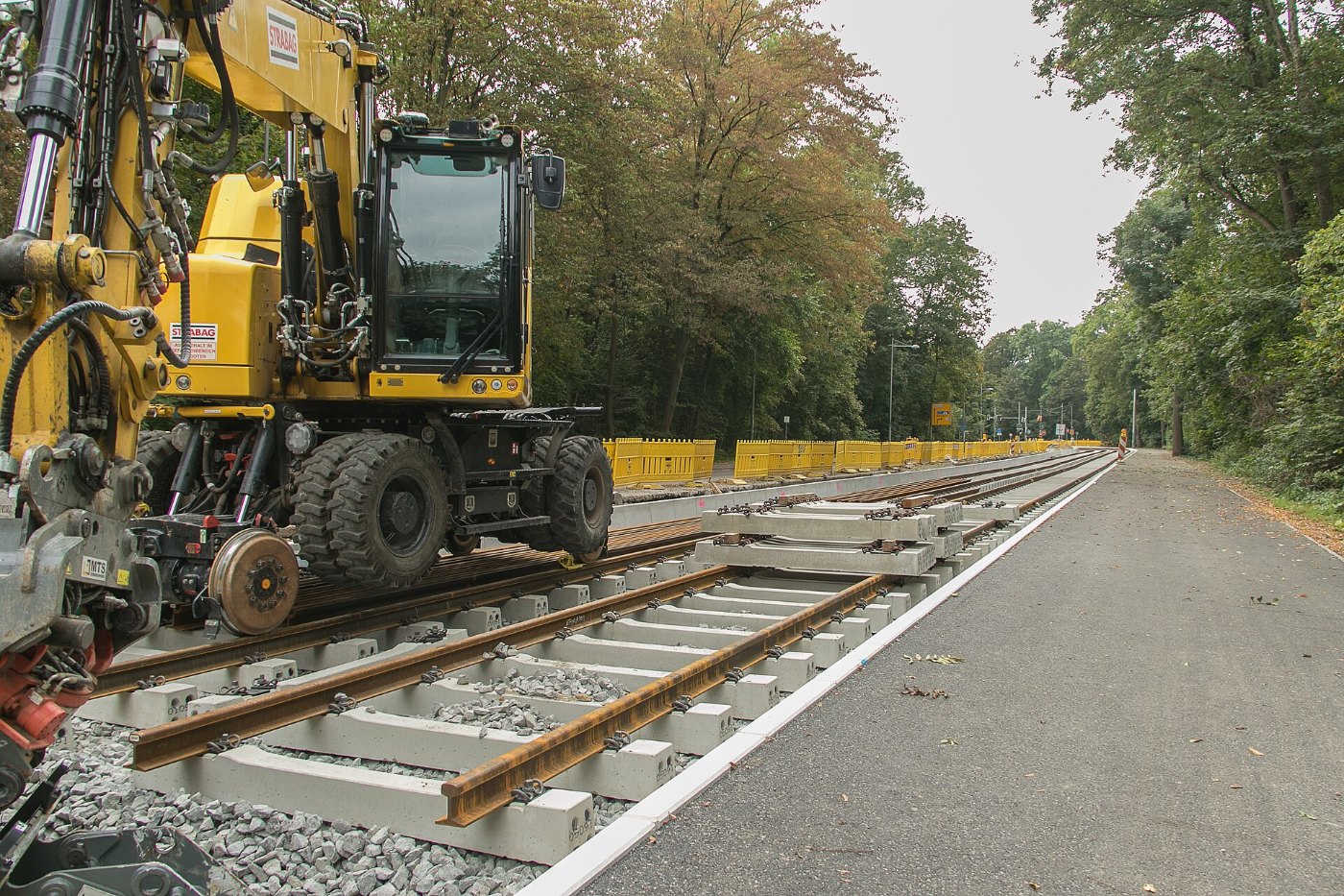 Gleisbau Waldstraße Leipzig Oktober 2023