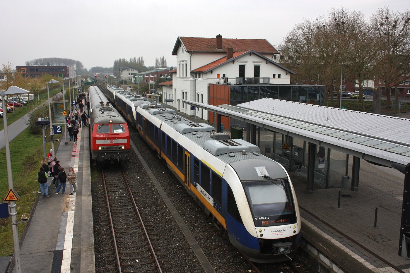 DB Baureihe 218 mit N Wagen in Kleve (2026) 1