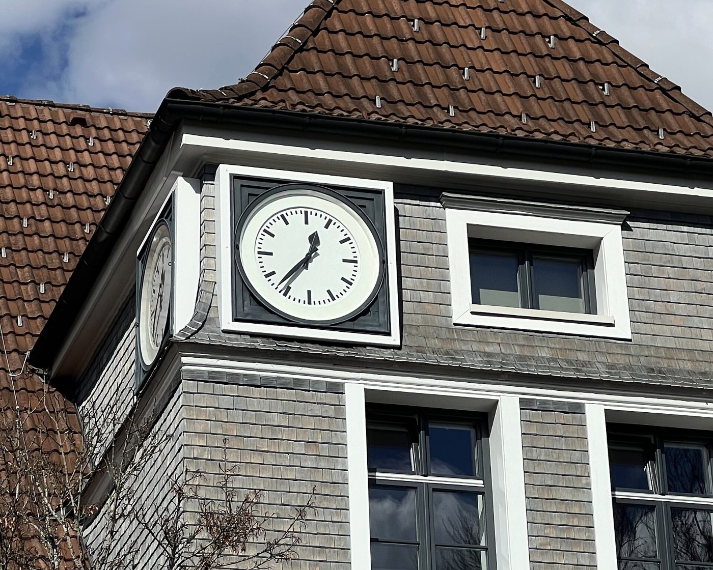 Detail of the Titisee Railway Station Building with Railway Station Cloc