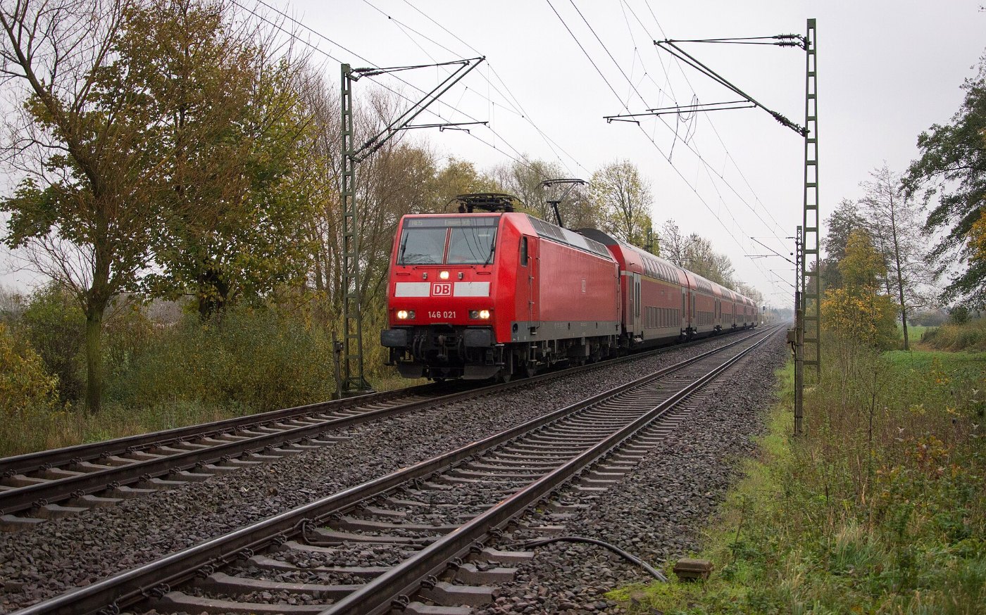 Millingen DB 146 021 RE5 naar Emmerich ()