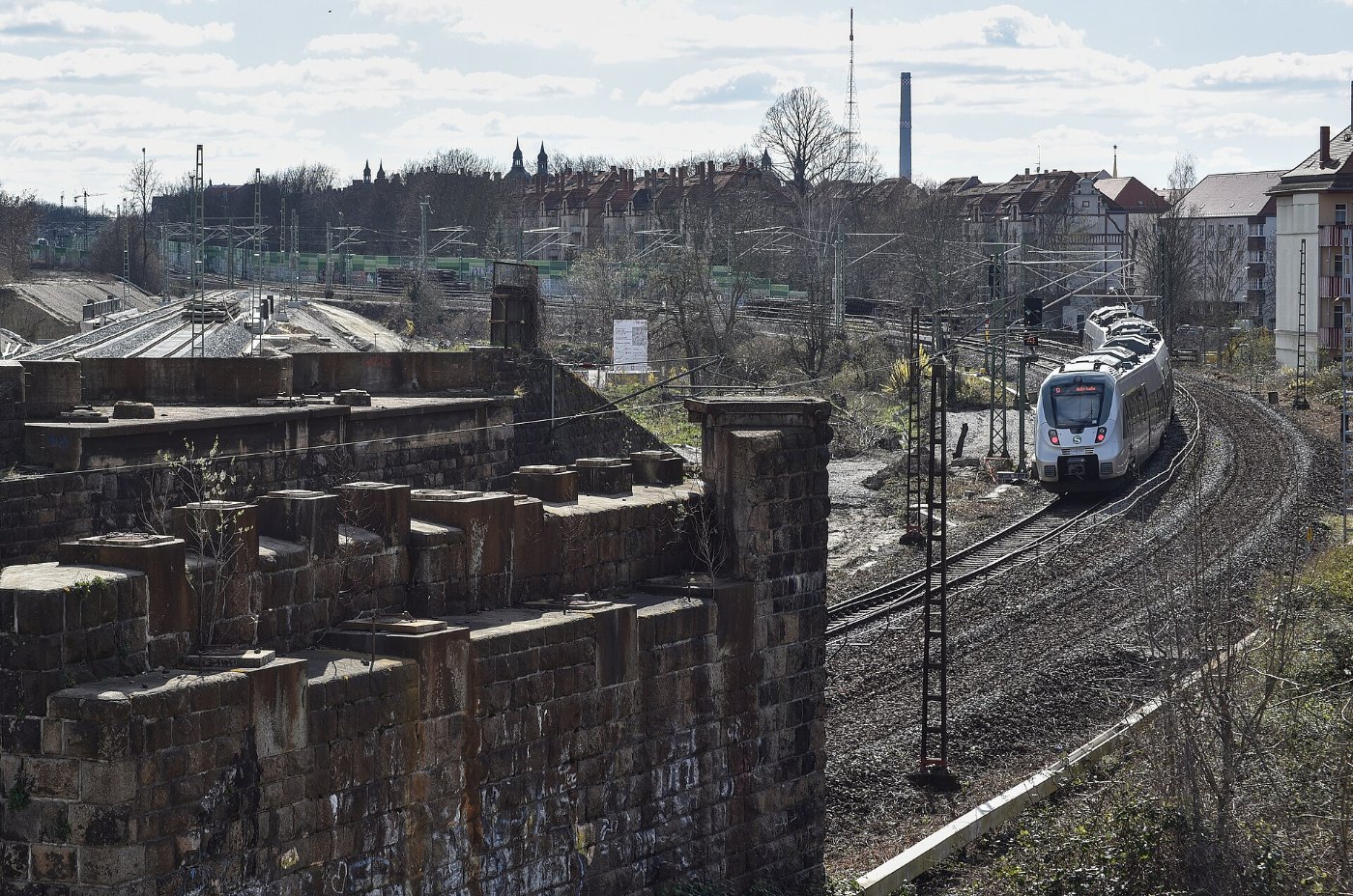 Gleisanlagen zwischen Hp. Leipzig–Anger Crottendof und Bf. Leipzig Stött
