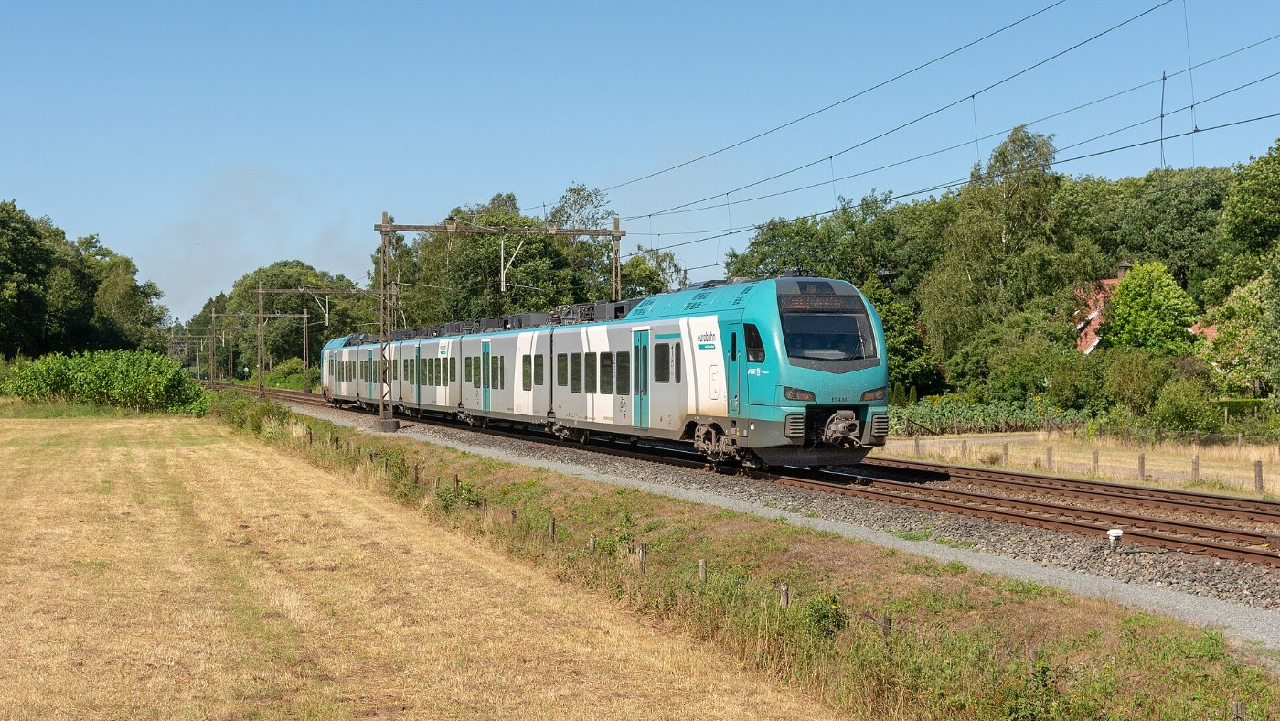 Deurningen Eurobahn FLIRT ET 4 03 als stoptrein 20365 Bielefeld Hbf Flic