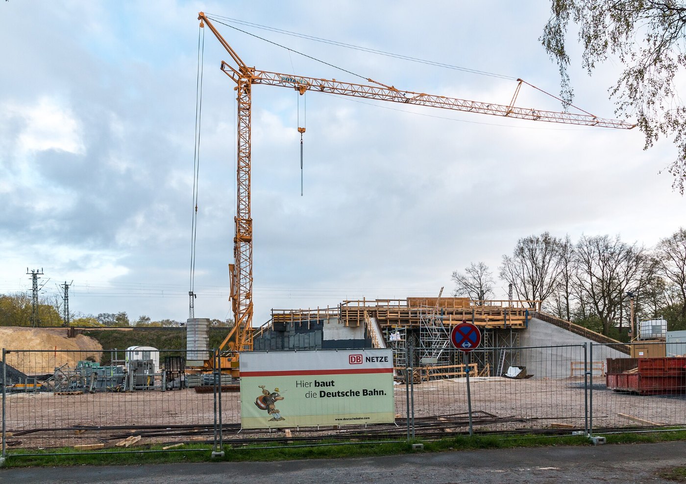 Dülmen, Brückenbaustelle der Deutschen Bahn 2016 2012