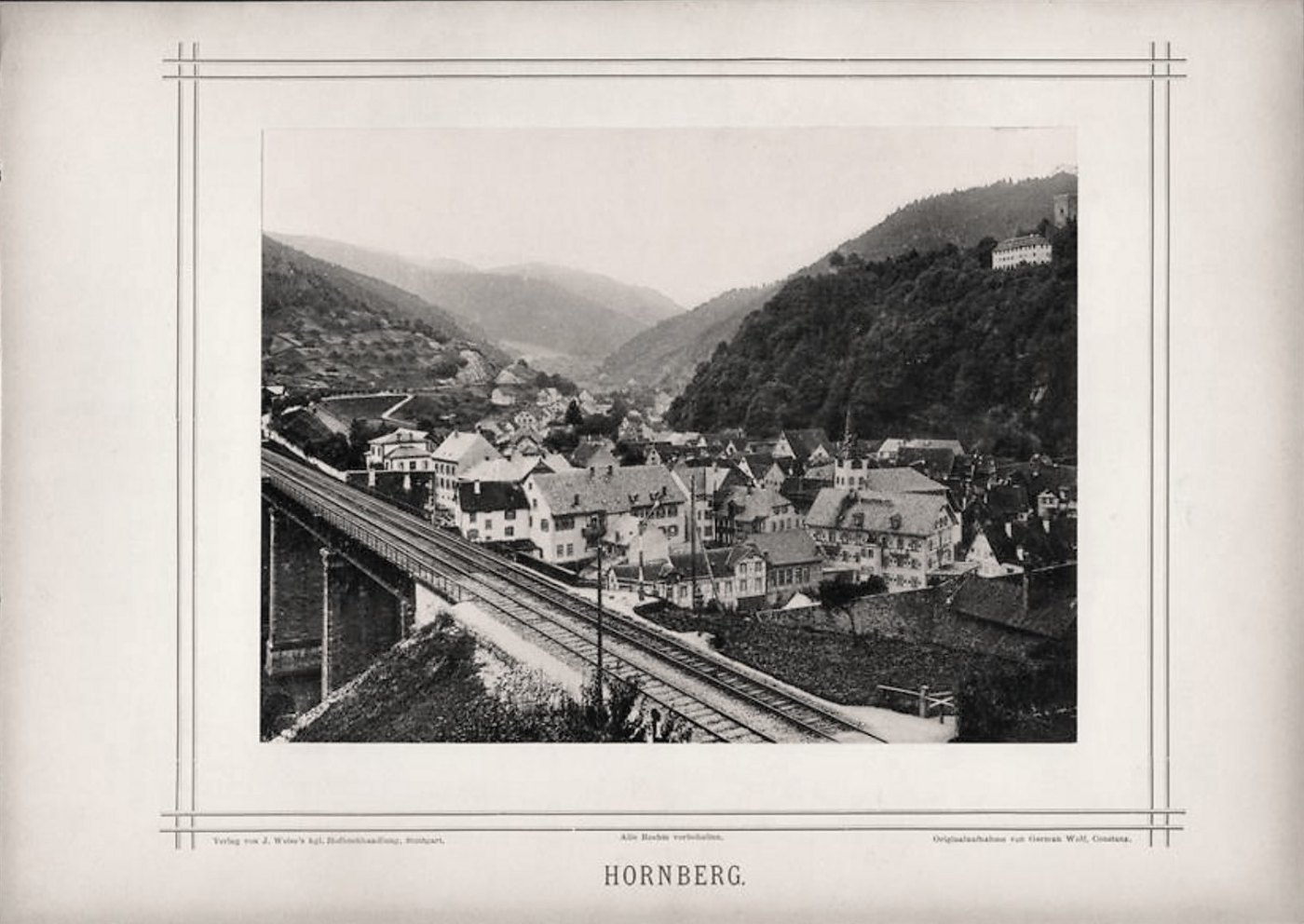 German Wolf Hornberg mit dem stählernen Eisenbahnviadukt