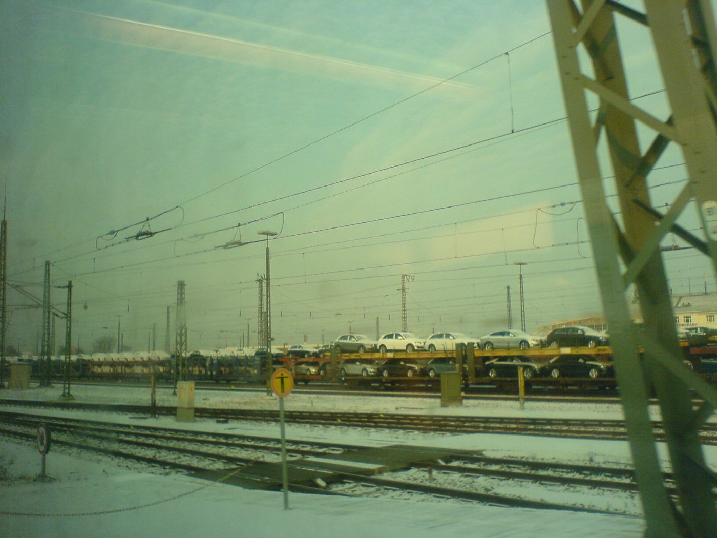 Novelty Audi cars on Motor car transporter wagons (Ingolstadt)