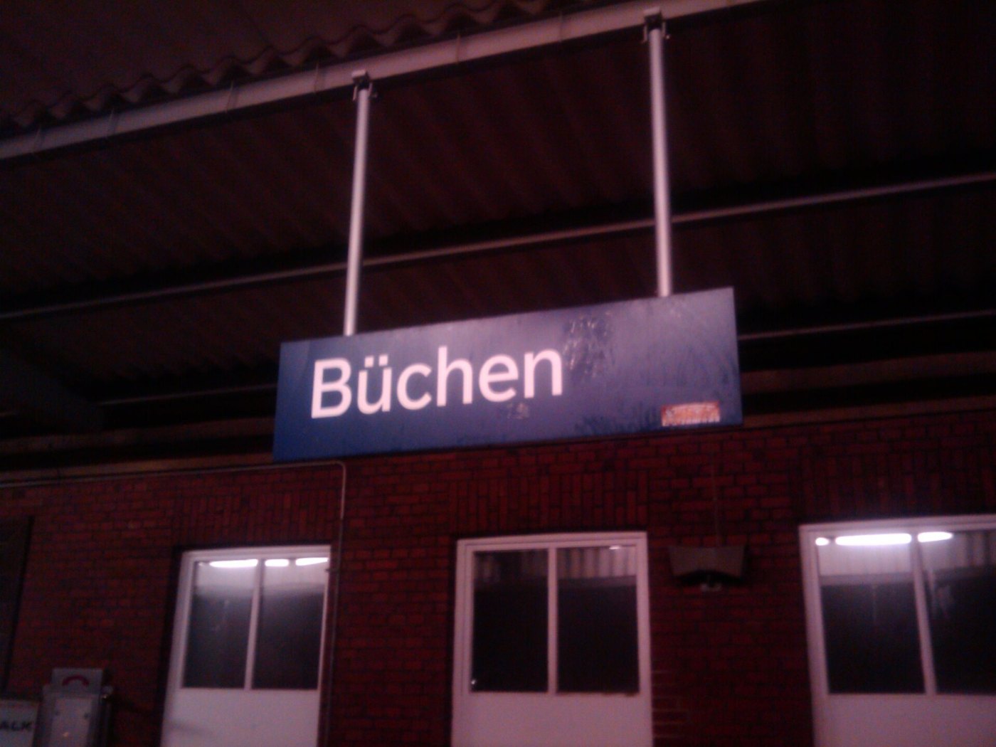 Bahnhofsschild Büchen