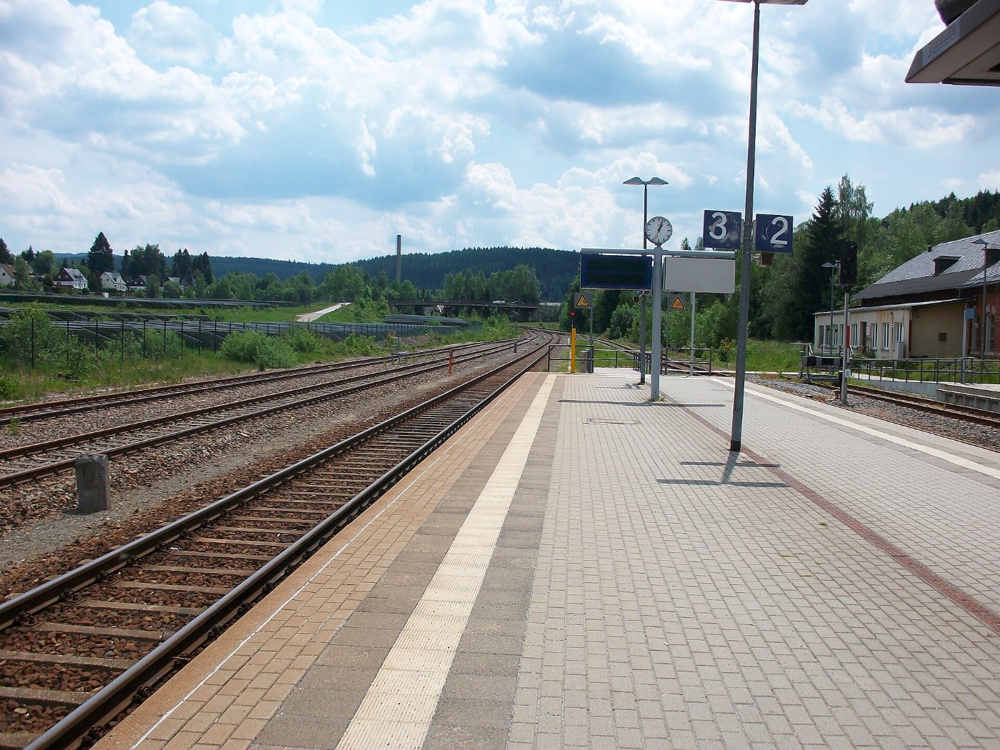 Bahnhof Johanngeorgenstadt Gleise Richtung Karlovy Vary