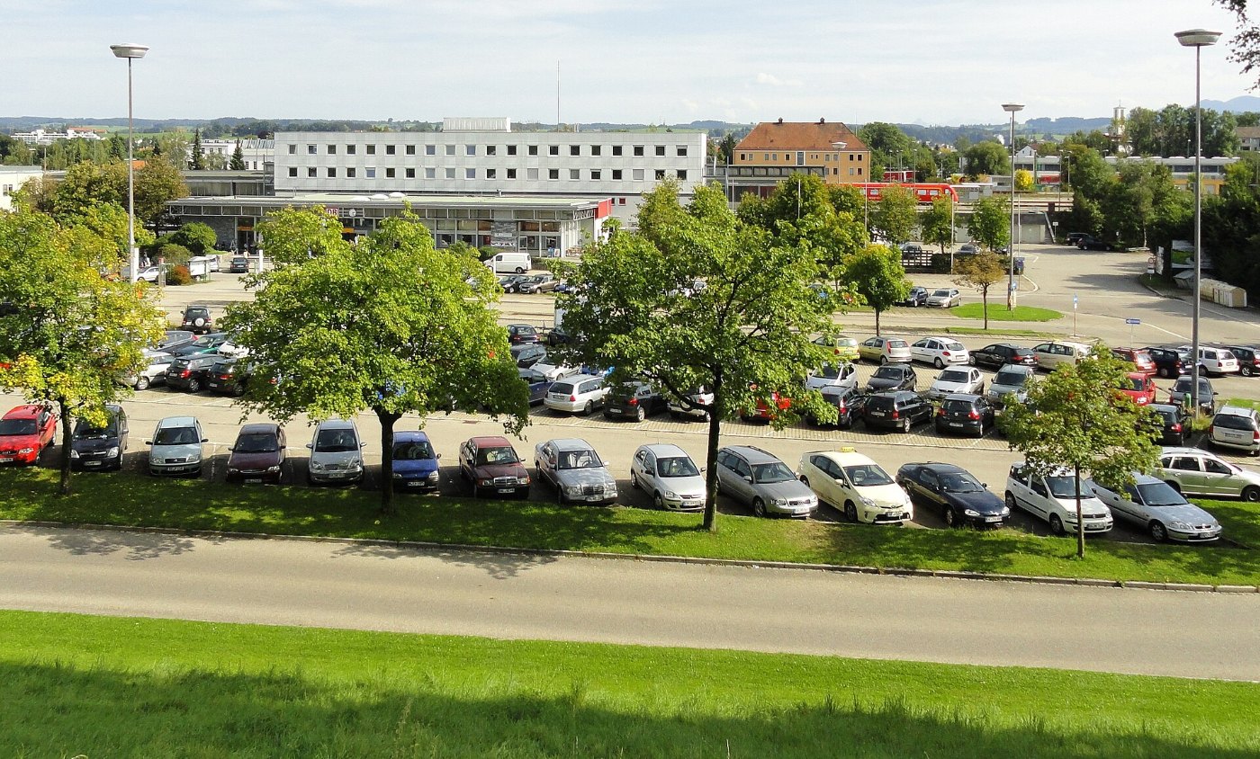 Hauptbahnhof Kempten vom Ring