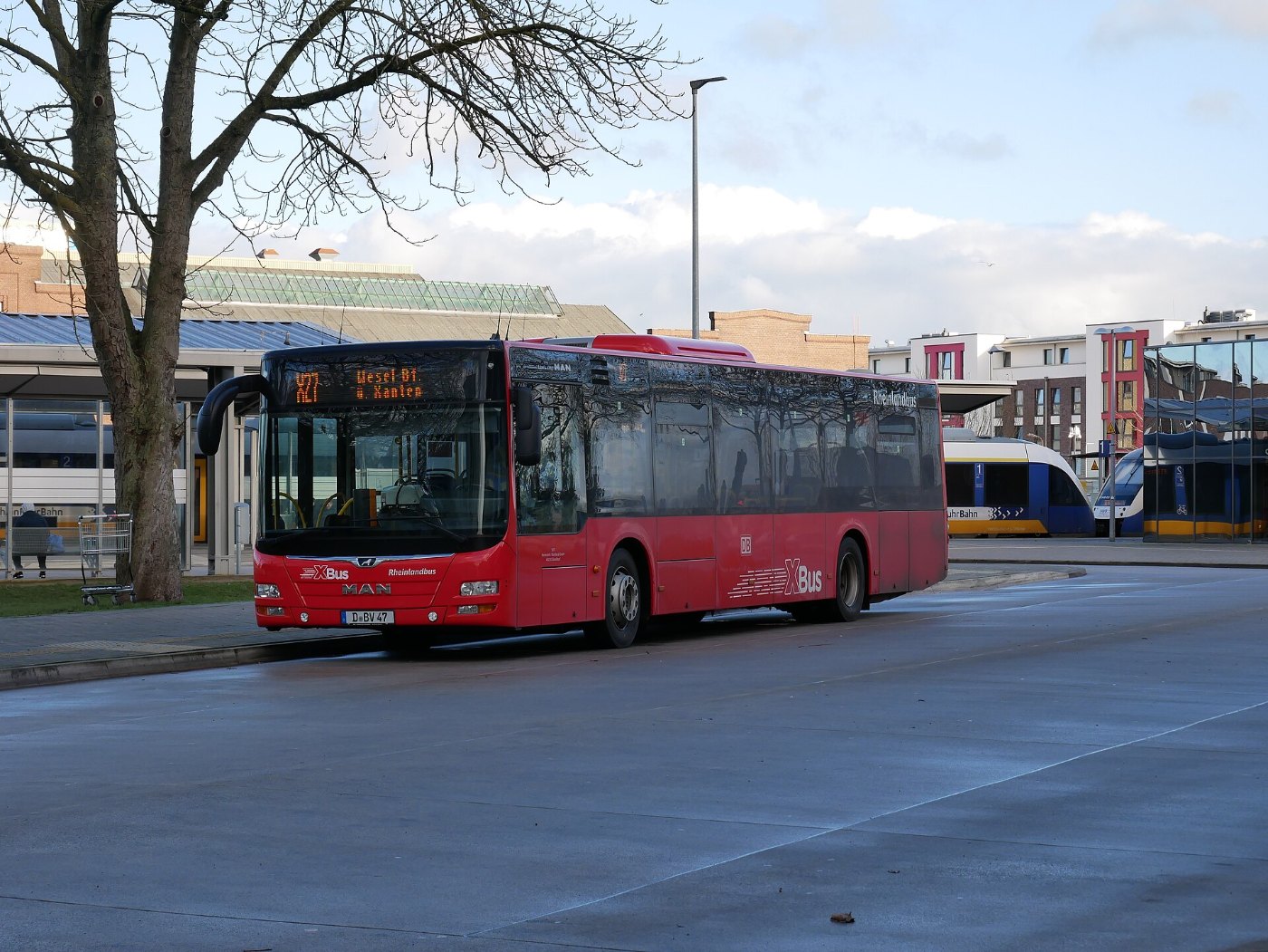 2023 01 08 Bahnhof Kleve BVR D BV47 Linie X27 Wesel Bahnhof