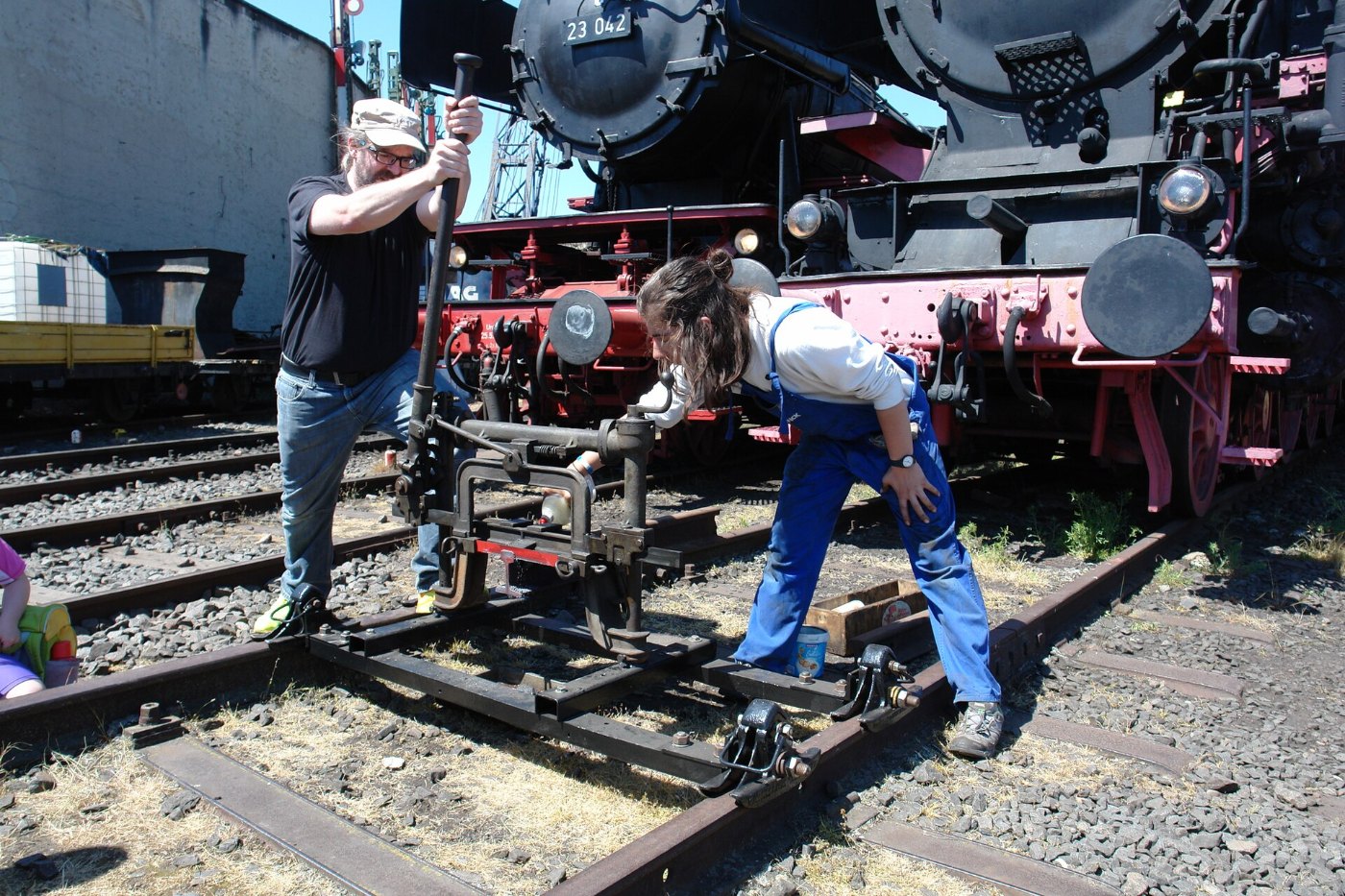 Eisenbahnmuseum Darmstadt Kranichstein Schienensäge