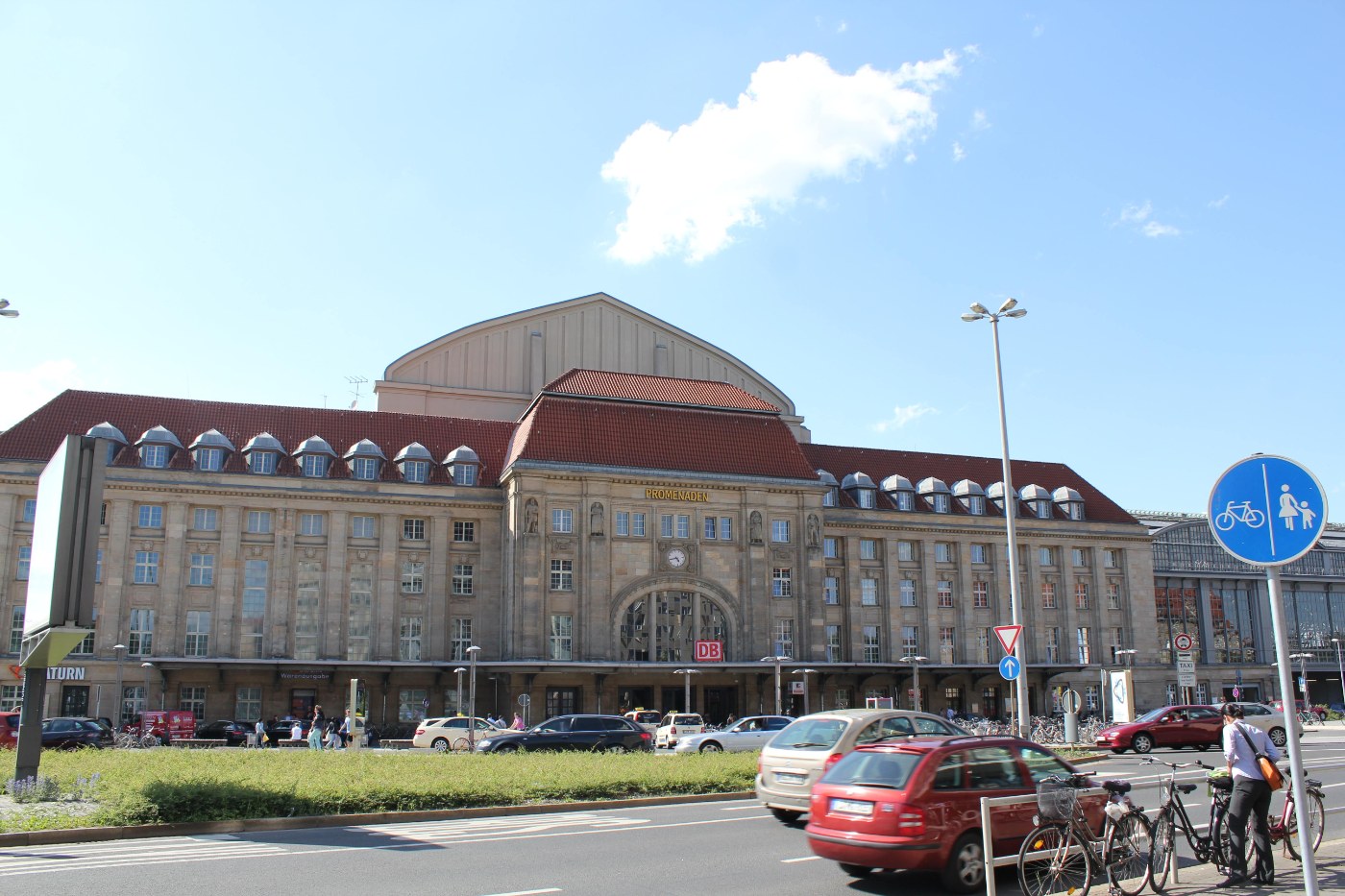 Die Fassade des Leipziger Hauptbahnhofs