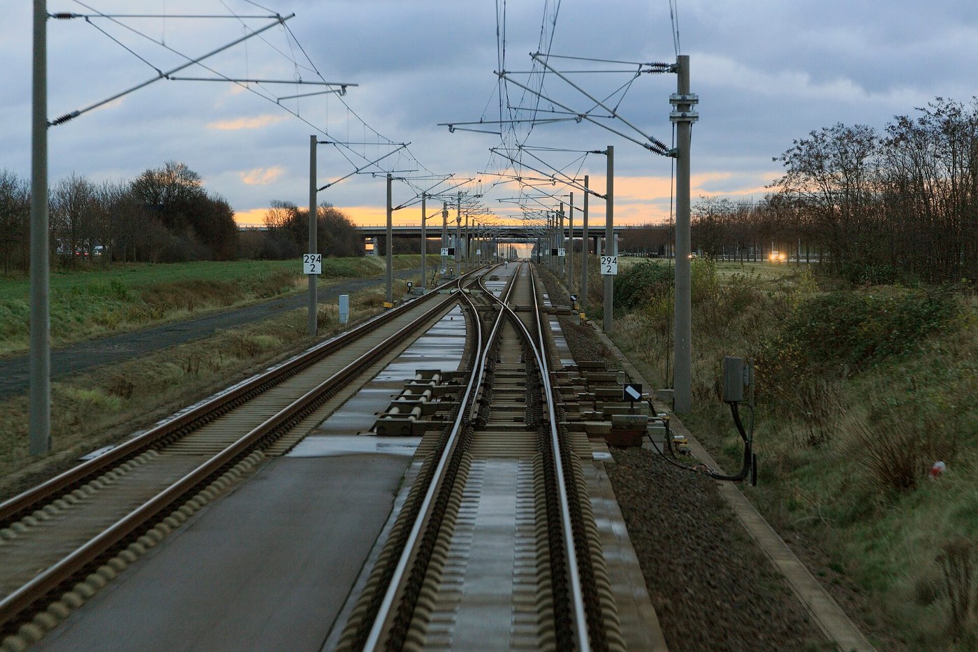 J24 359 Bf Leipzig Halle Flughafen, Einfahrweichen von Leipzig