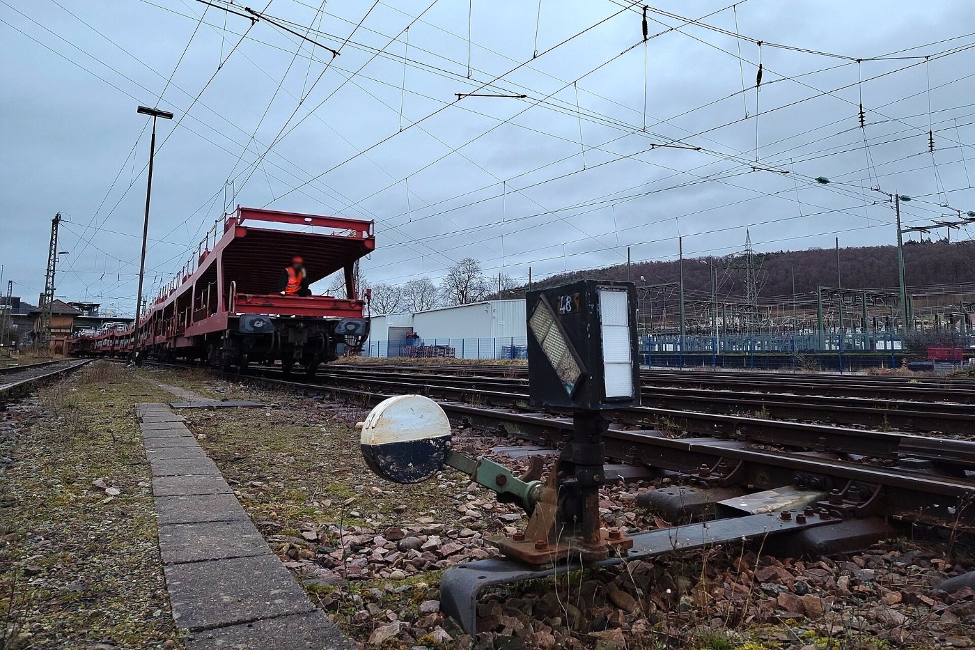 Deutschland Lörrach Gbf ARZ BTE Autoreisezug geschobene Rangierfahrt DDm
