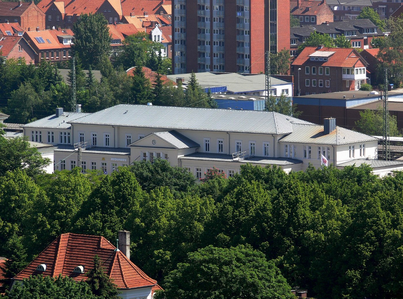 Lüneburg Bahnhof vom Wasserturm
