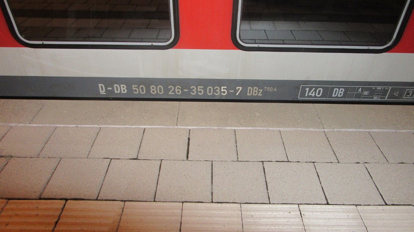 Aufschrift DBz 750.4 (Mittenwald, 2016)