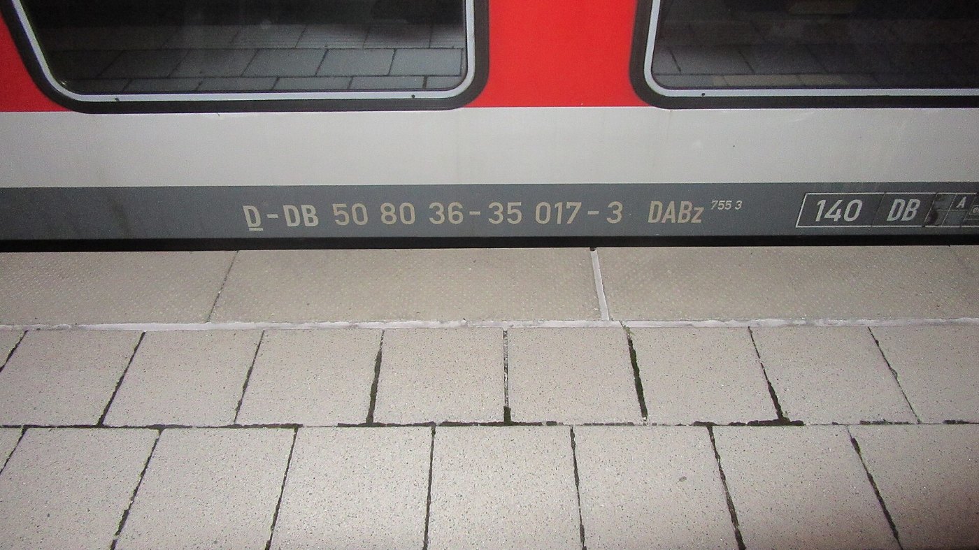 Aufschrift DABz 755.3 (Mittenwald, 2016)