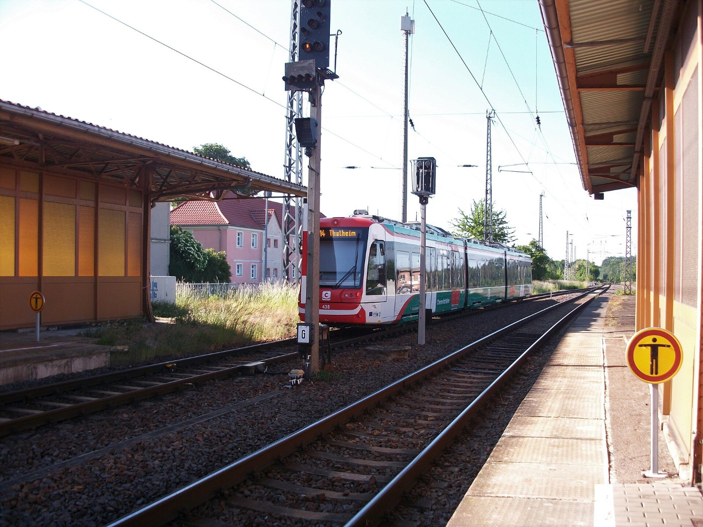 City Bahn Chemnitz nach Thalheim im Bahnhof Mittweida (3)