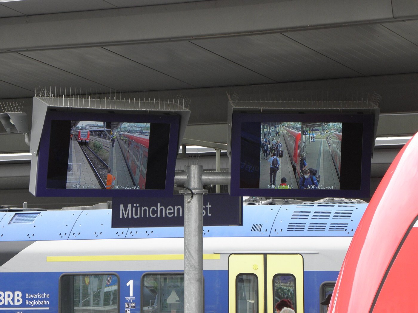 München Ostbahnhof Abfertigungsmonitore