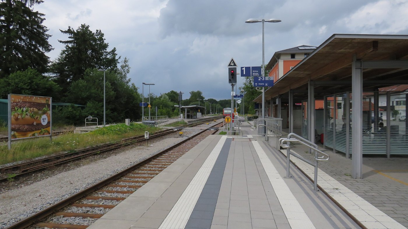 Wasserburg Bahnhof Bahnsteig 1