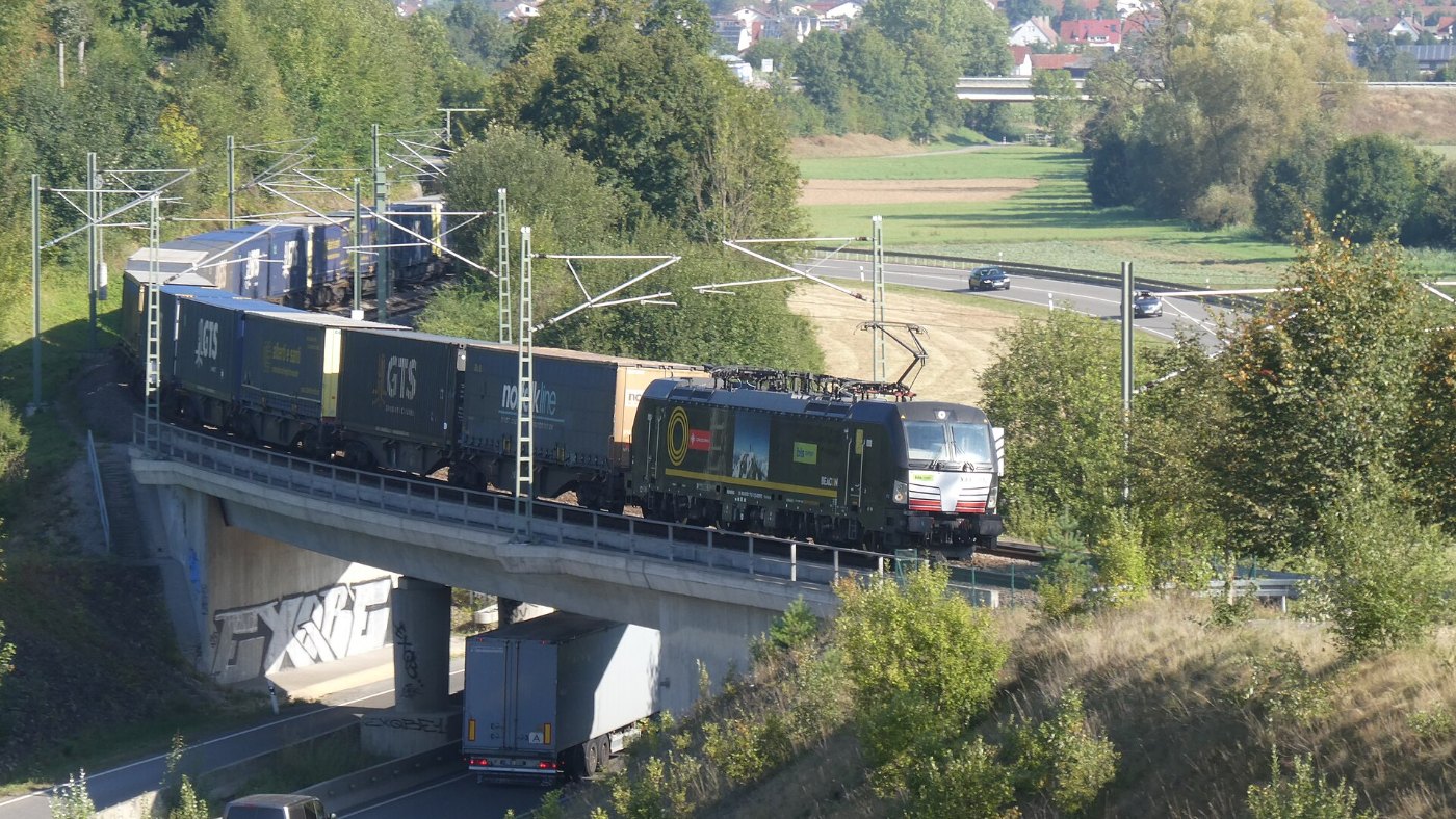 Umleiter Güterzug bei Renningen