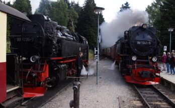 Brockenbahn der Harzer Schmalspurbahnen im Bahnhof Schierke (2)