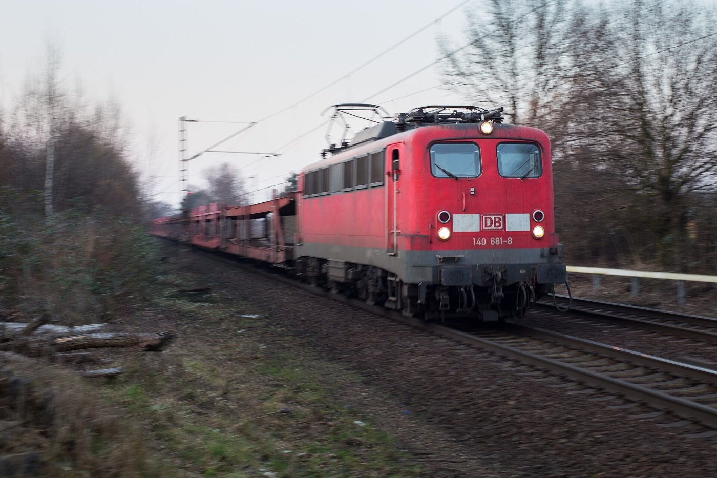 DBAG class 140 freight train bypass Ahlem Hannover Germany 02