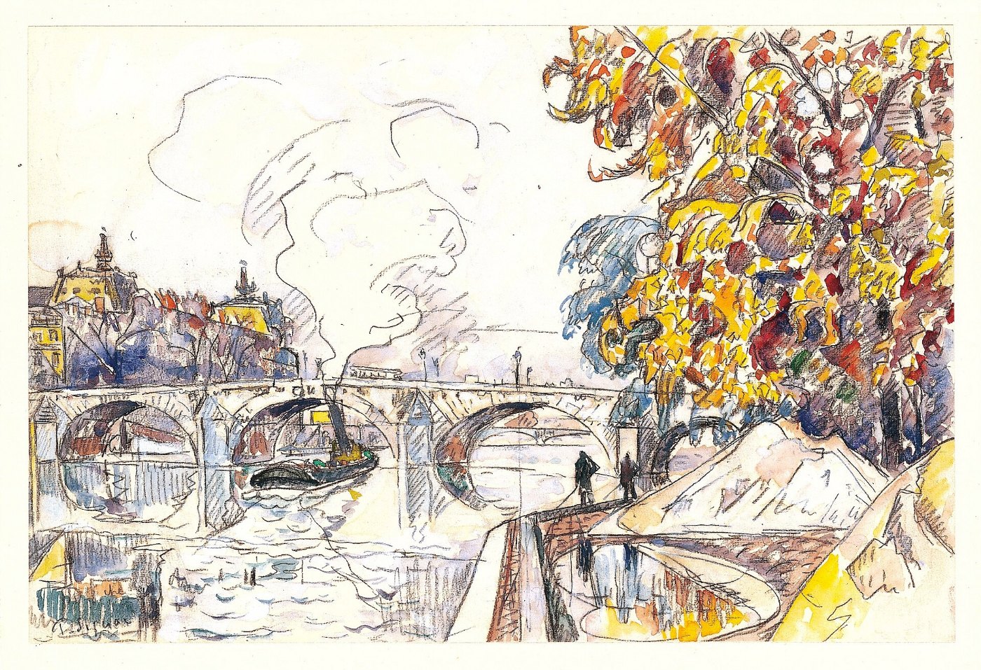 Paul Signac, Pont Royal and the Gare d'Orsay, ca. 1929–30