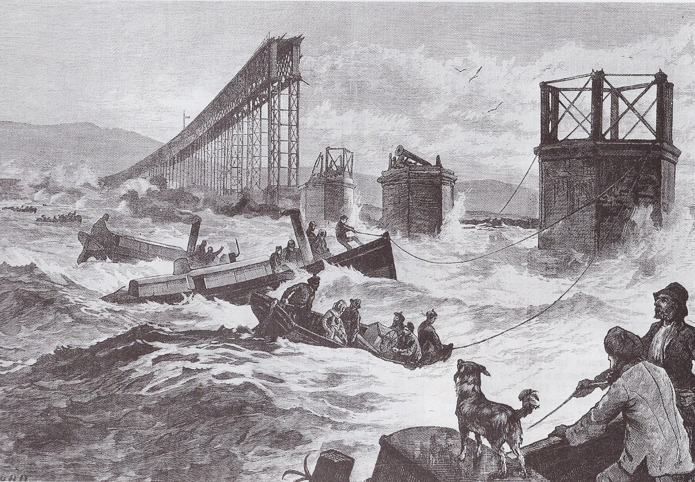 Catastrophe du pont sur le Tay 1879 Illustration