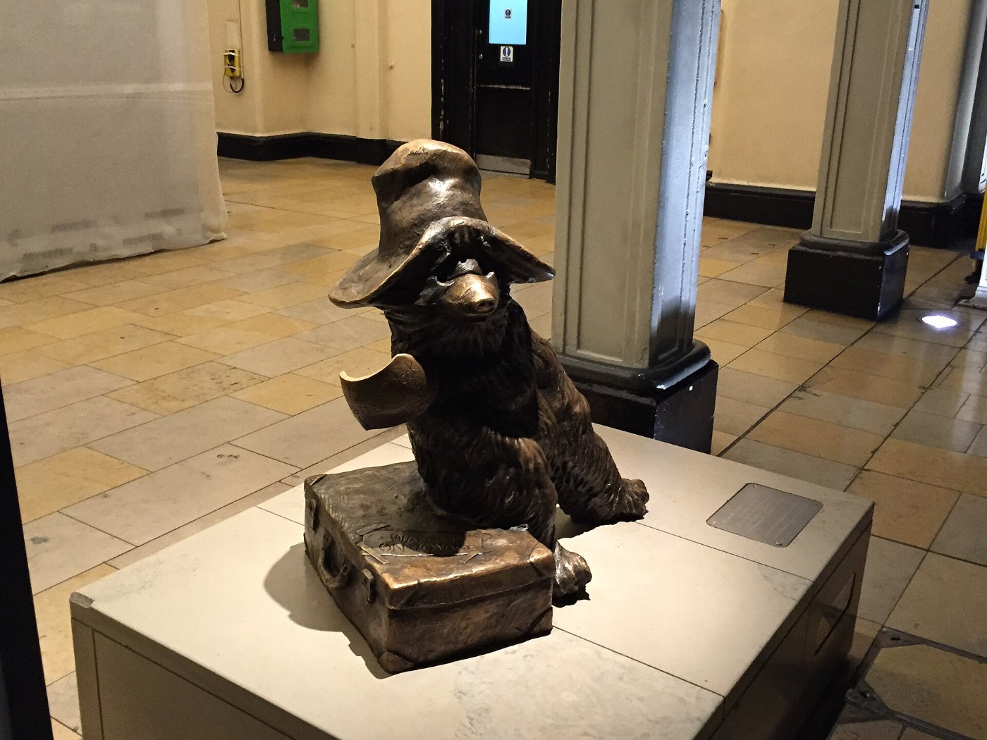 Paddington Bear Statue in new location at Paddington Station