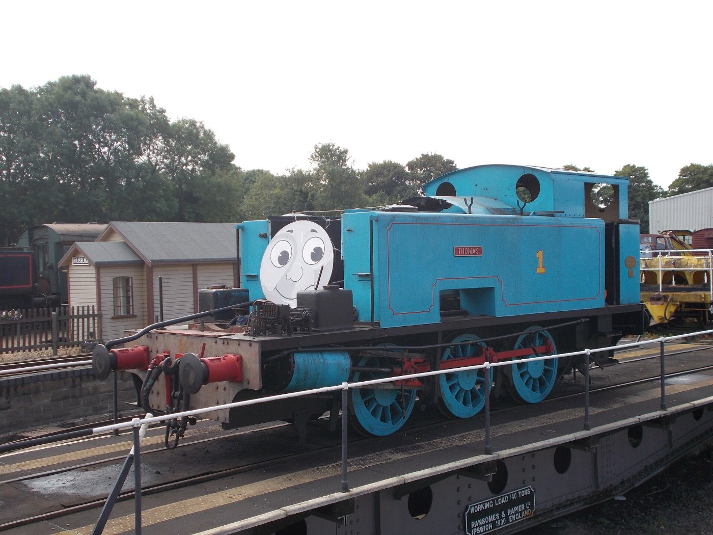 Thomas the Tank Engine at Wansford station on the Nene Valley Railway ge