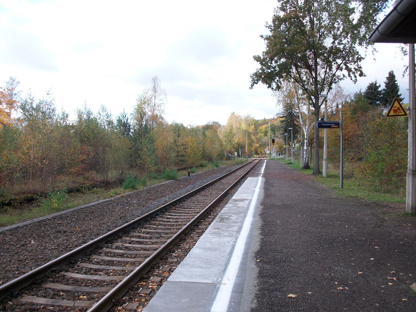 Haltepunkt Tanndorf, Bahnsteig (1)