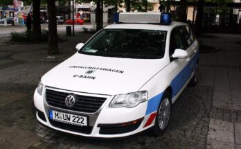 Unfallhilfswagen der U Bahn Wache in Munich Am Harras