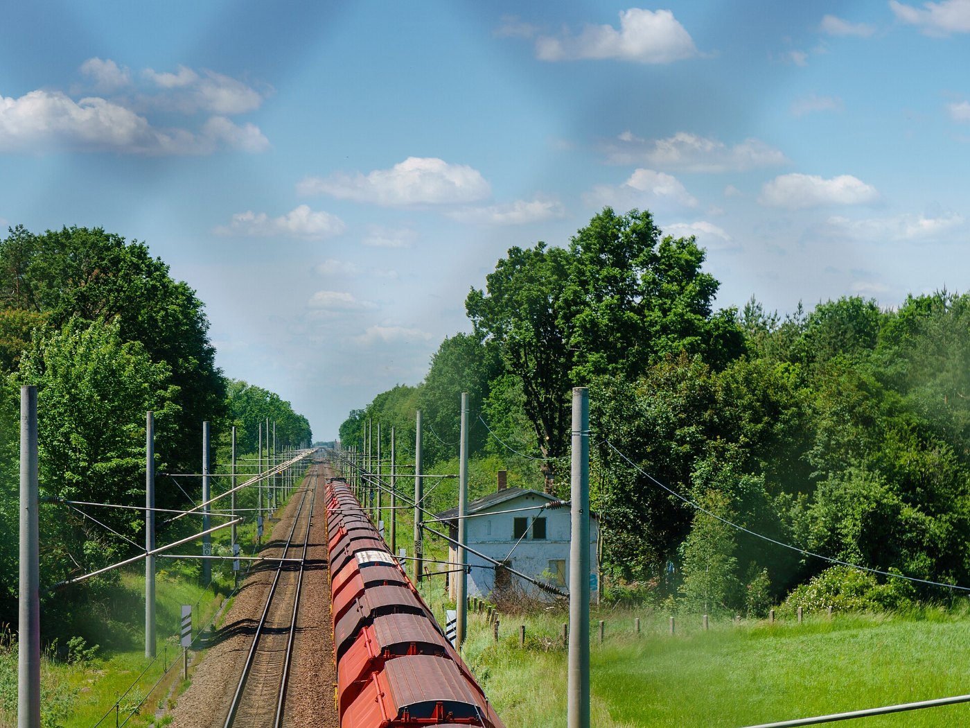 Wermsdorf Bahnstrecke Leipzig Dresden Gueterzug
