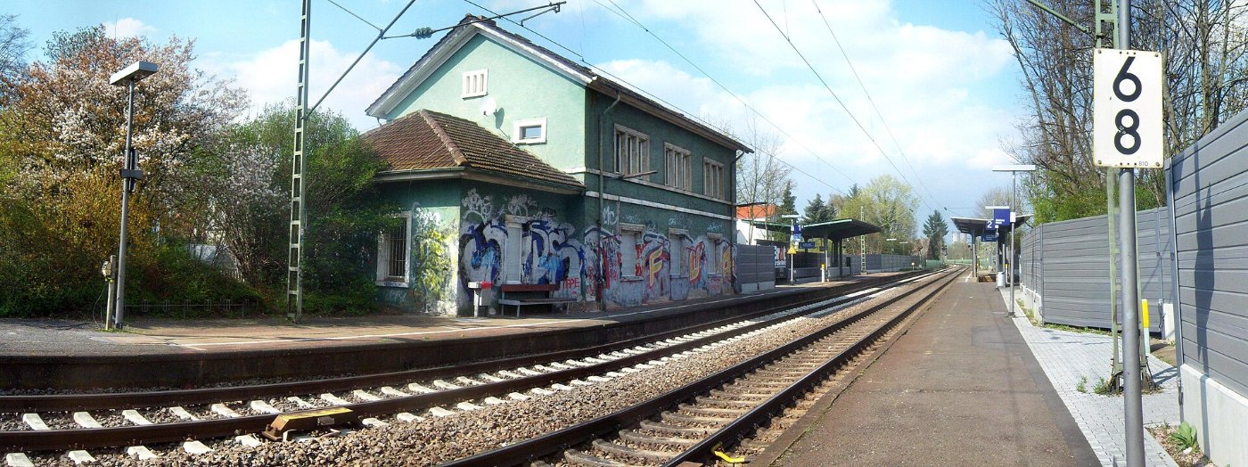 Mainz Laubenheimer Bahnhof auf Bahnsteig Richtung Mainz Richtung Mainz 1