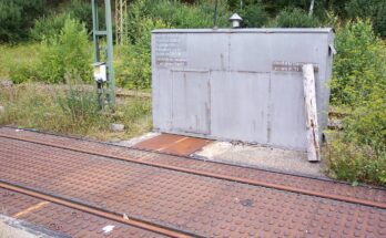 Gleiswaage im Bahnhof Seebrugg