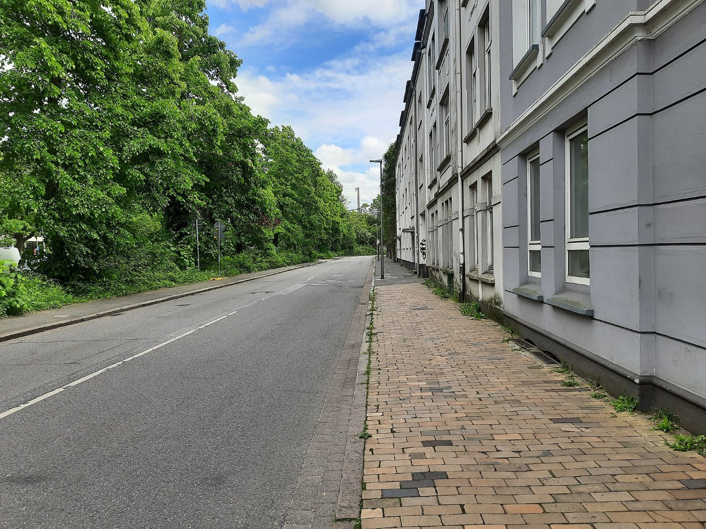 Färberstraße, Neumünster Stadtmitte; Blick Richtung Bahnhof Neumünster