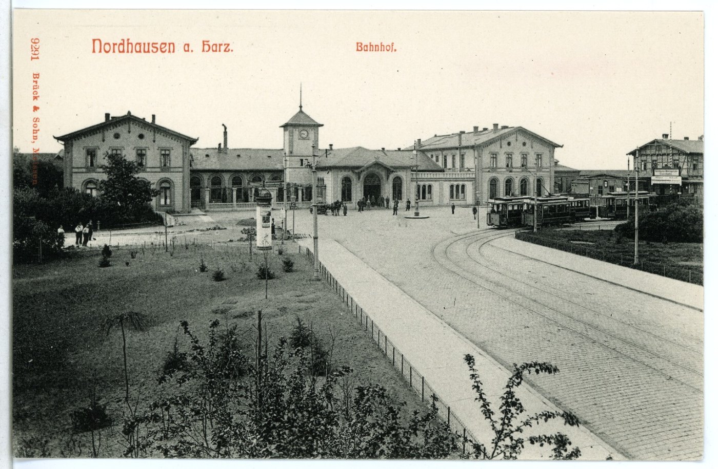 09291 Nordhausen 1907 Bahnhof Brück & Sohn Kunstverlag