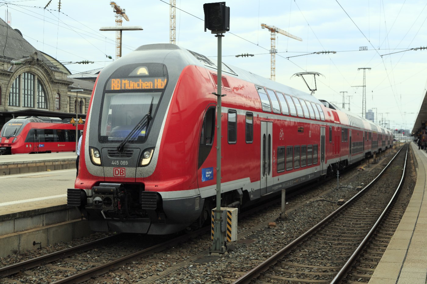 Regionalzug im Nürnberger Hauptbahnhof