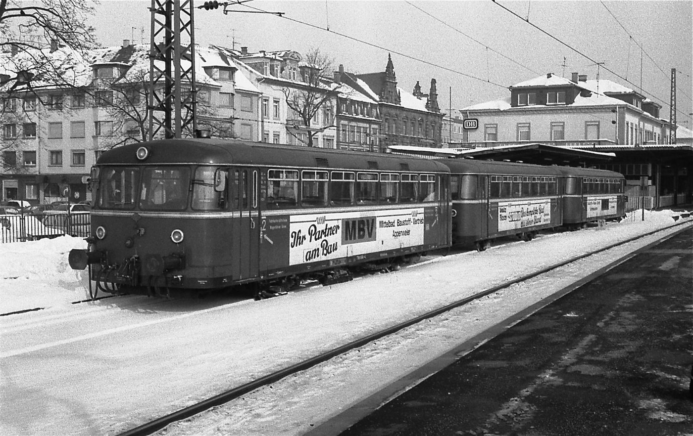 Bahnhof Offenburg VT 798 im Januar 1986