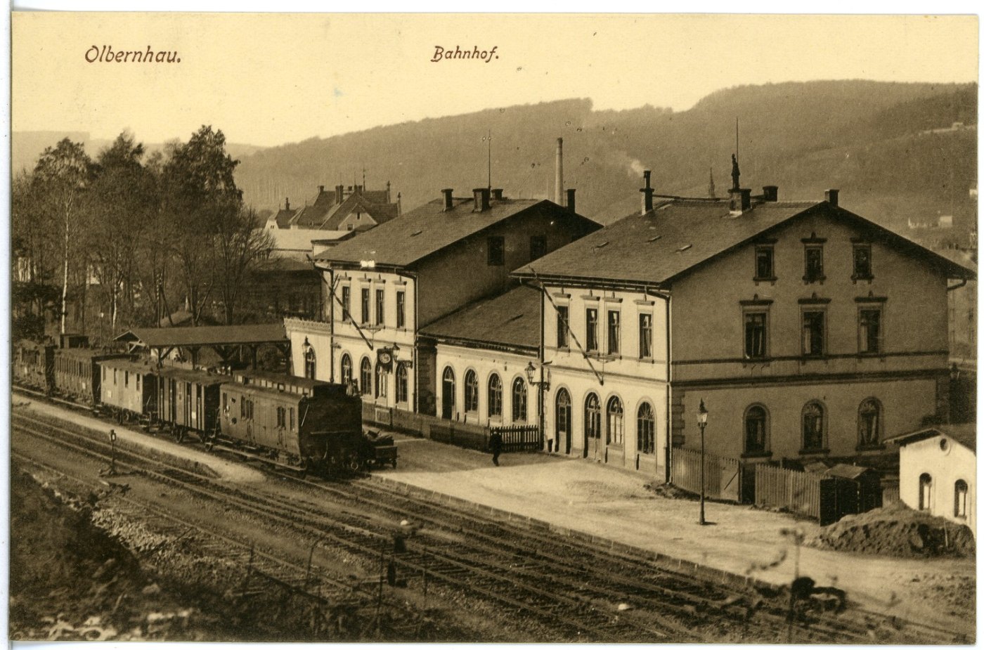 19923 Olbernhau 1915 Bahnhof Brück & Sohn Kunstverlag