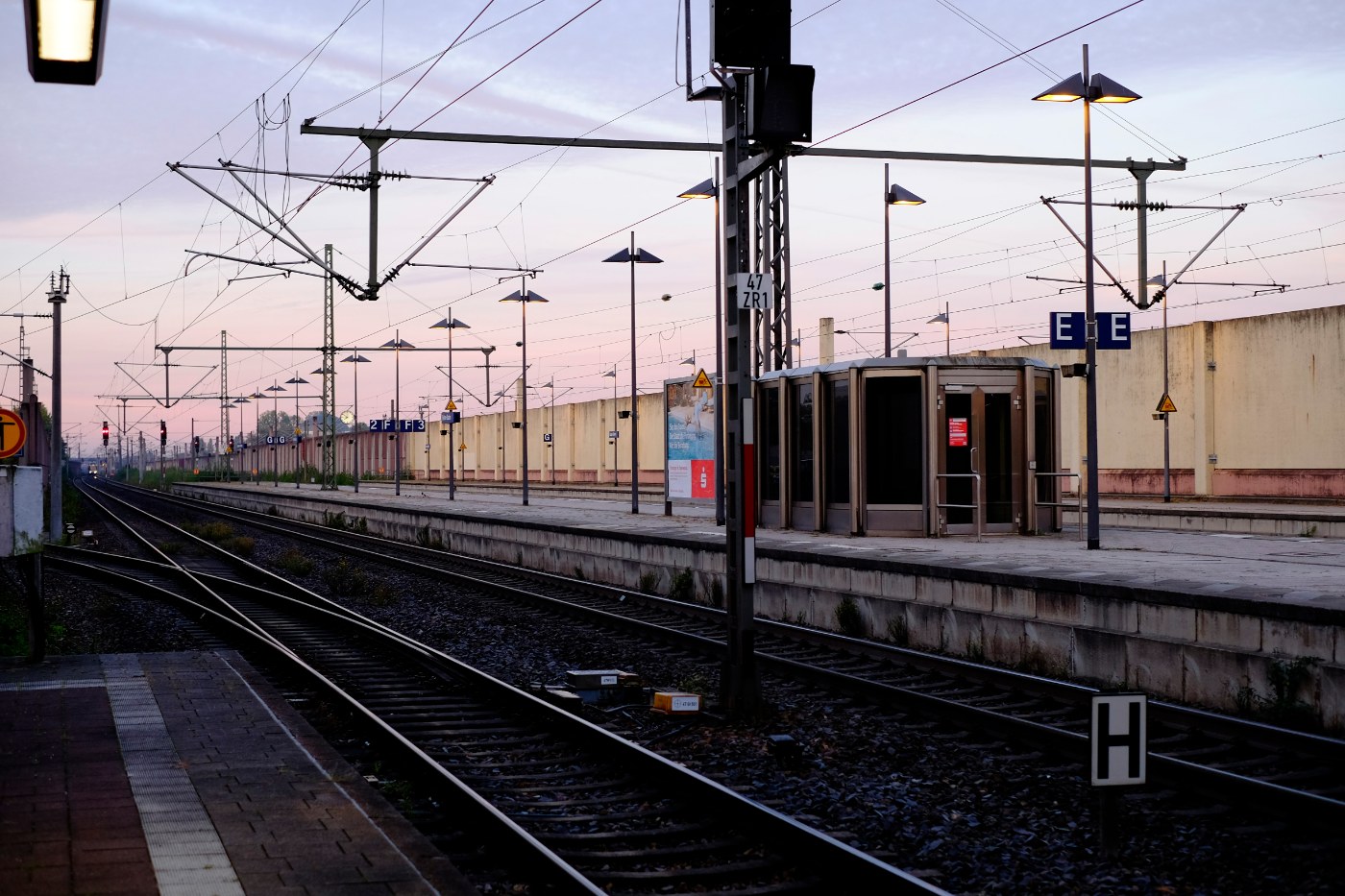 Gleise am Bahnhof Baden-Baden