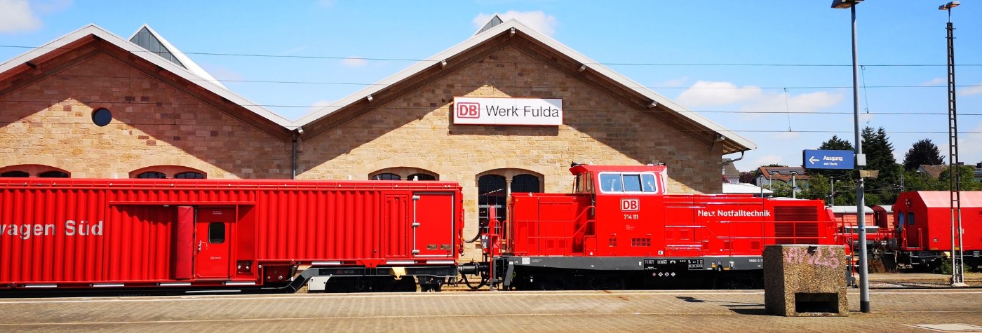 Rettungszug am Bahnhof Fulda